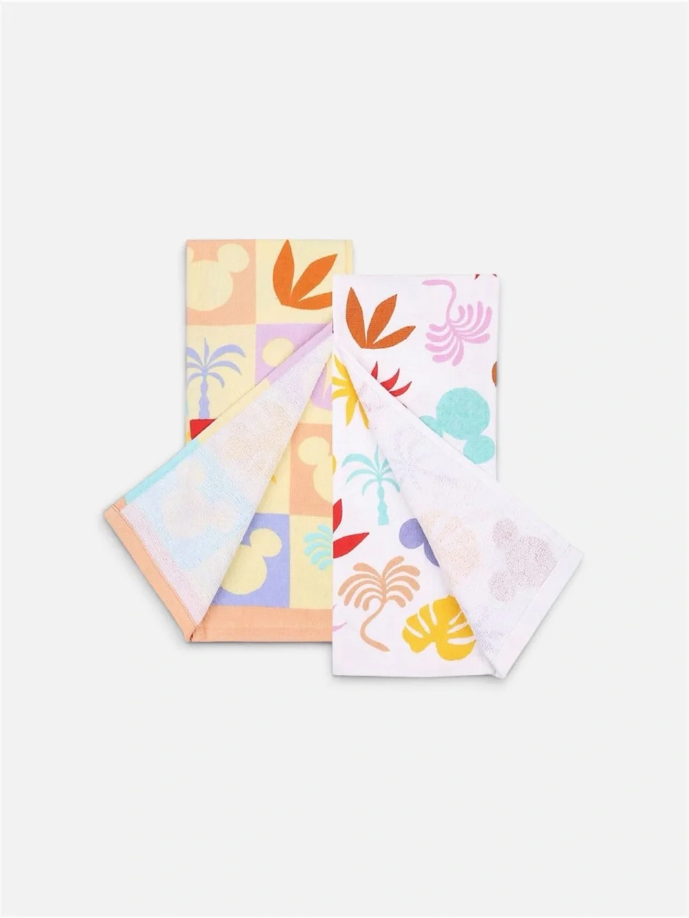 Disney Mickey Mouse Tropical Kitchen Towels Set of 2pk. - Home Decor Brand New